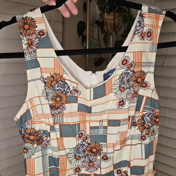 Modcloth Cream and Brown Sleeveless Sundress - Picture 3 of 8